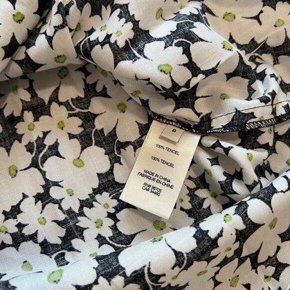 Rebecca Taylor Paige Fleur Drawstring Long Sleeve Blouse Sz 8 - Picture 9 of 11